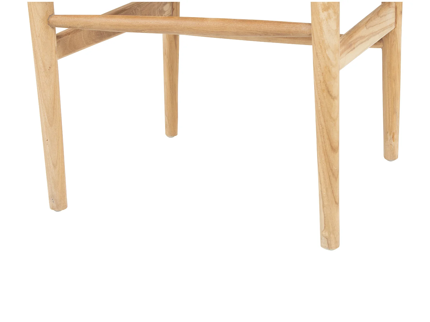 Lot de 2 chaises en teck et paille - Naturel - POGIANA