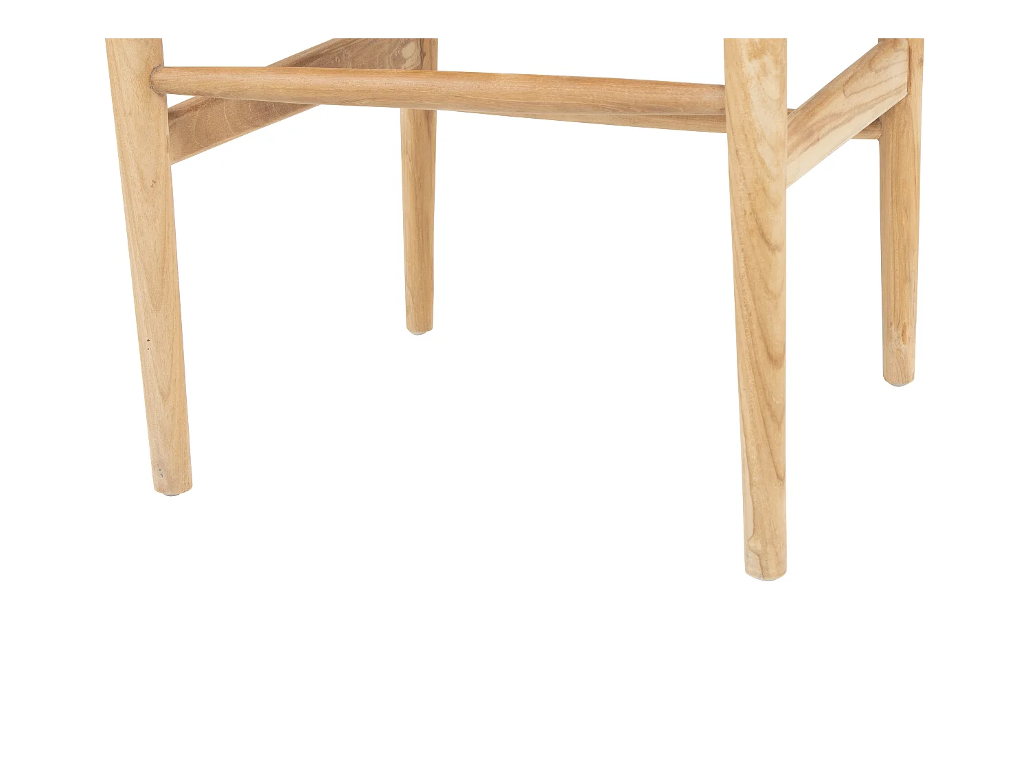 Lot de 6 chaises en teck et paille - Naturel - POGIANA
