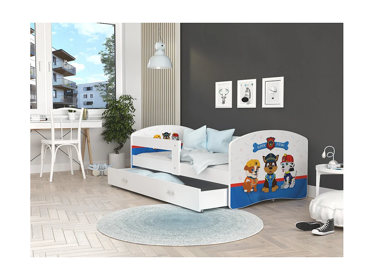 Lit Enfant Happy 80x160 Pat Patrouille Blanc