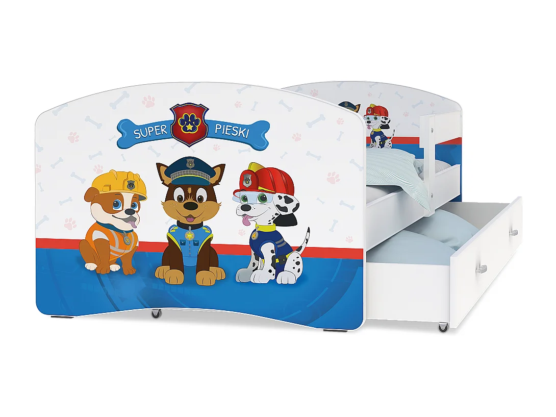 Lit Enfant Happy 80x160 Pat Patrouille Blanc