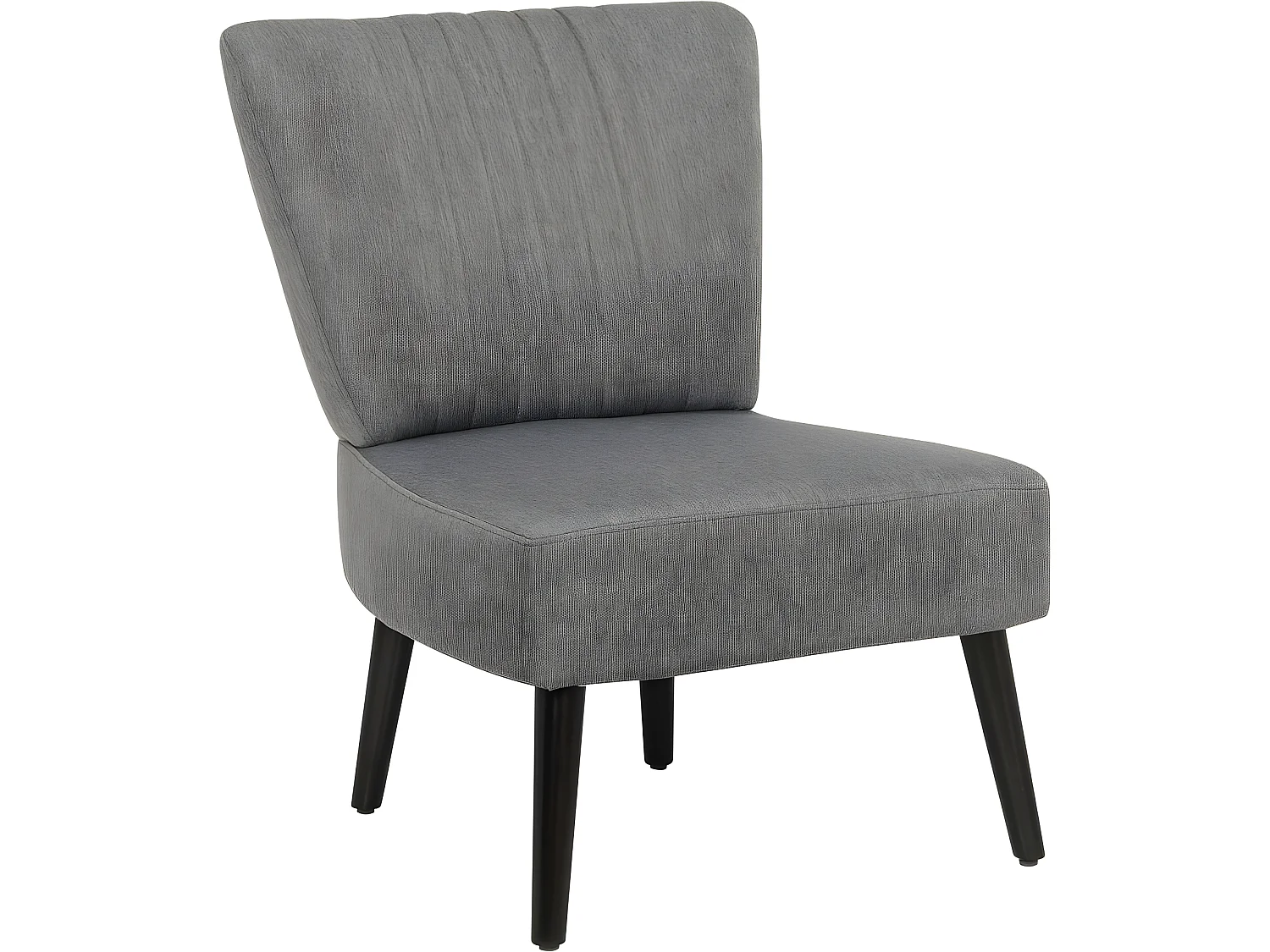 Poltrona de tecido "Zoé" cinza - Confortável e elegante para uma decoração sóbria