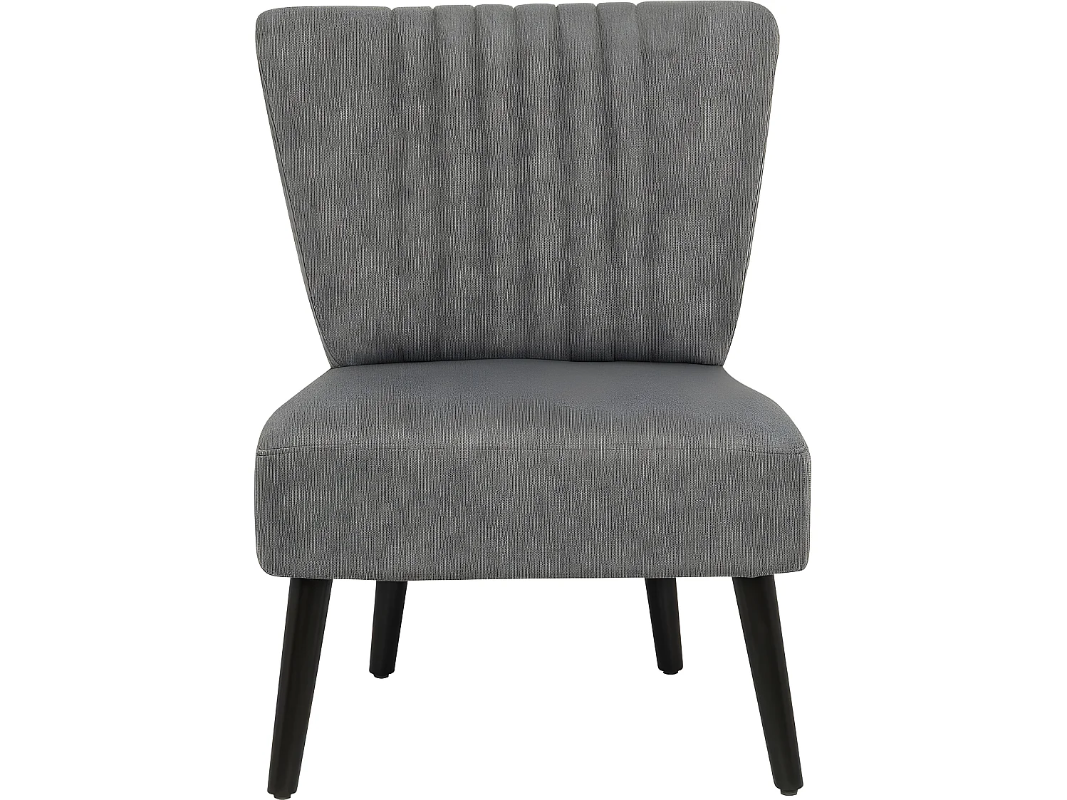 Poltrona de tecido "Zoé" cinza - Confortável e elegante para uma decoração sóbria