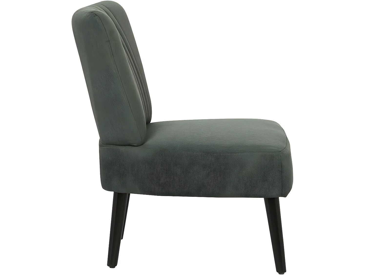 Fauteuil en tissu "Zoé" - 1 place - Gris foncé