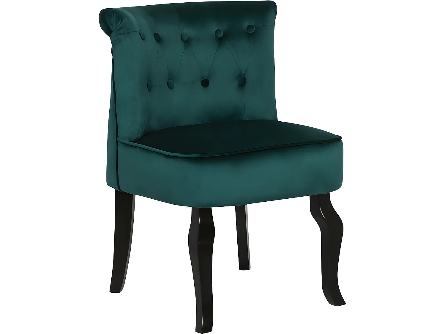 Poltrona in velluto "Louisa" - blu anatra
