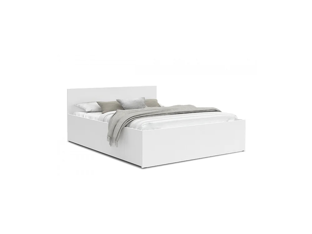 Lit coffre Panama 140x190 - Sommier inclus Blanc