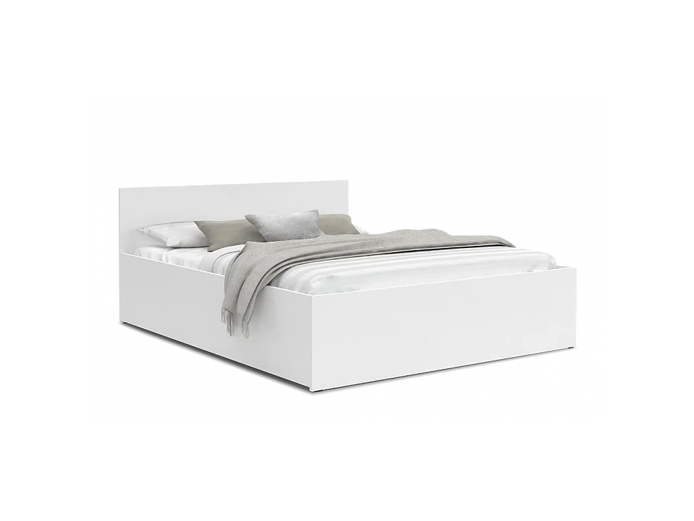 Lit coffre Panama 140x190 - Sommier inclus Blanc