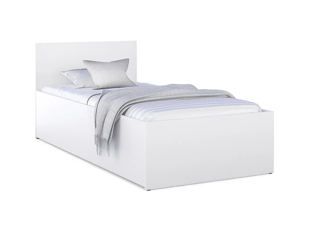 Lit coffre Panama 90x190  - Sommier inclus Blanc