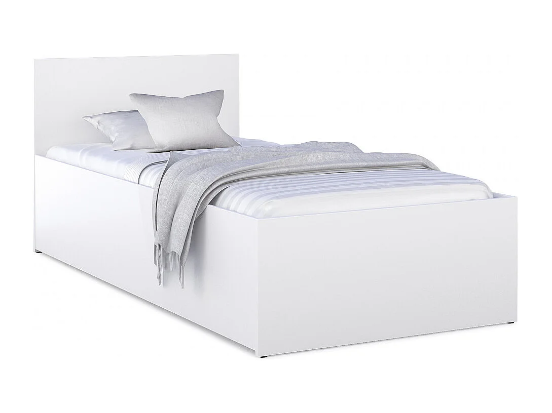 Lit coffre Panama 90x190  - Sommier inclus Blanc