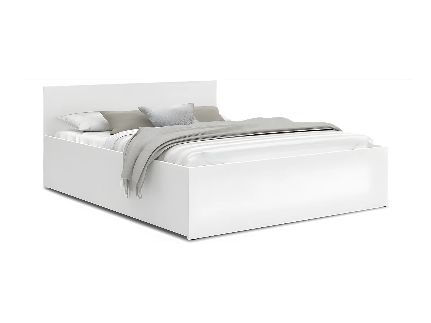 Lit coffre Panama 160x200 - Sommier inclus Blanc