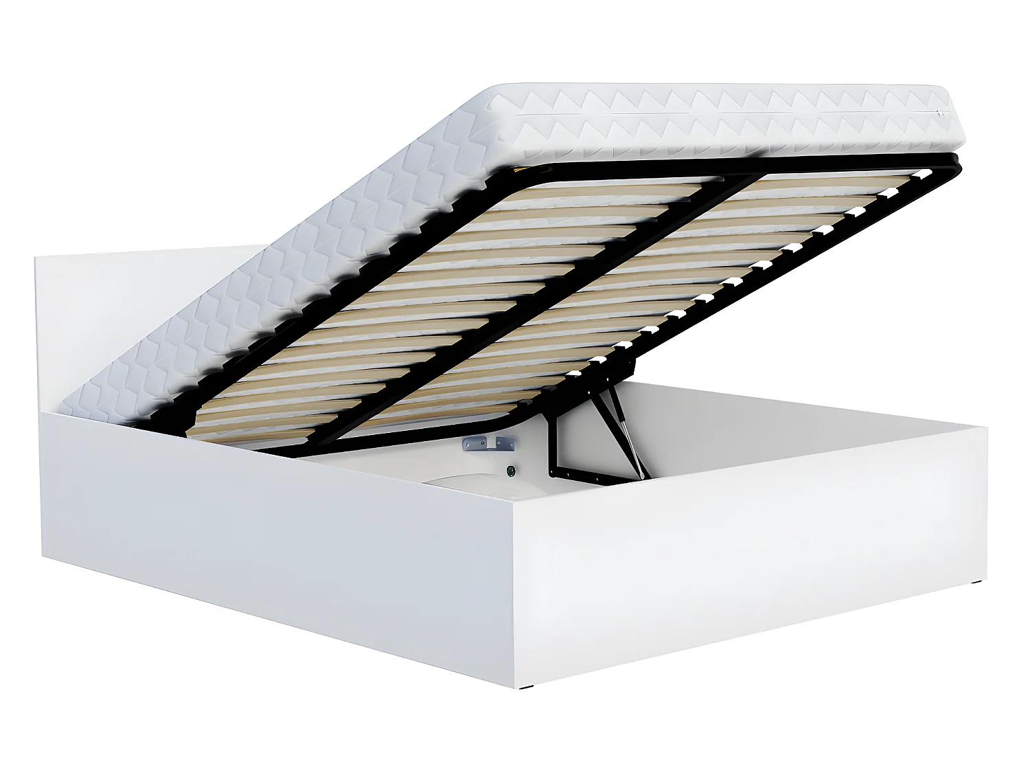 Lit coffre Panama 160x200 - Sommier inclus Blanc