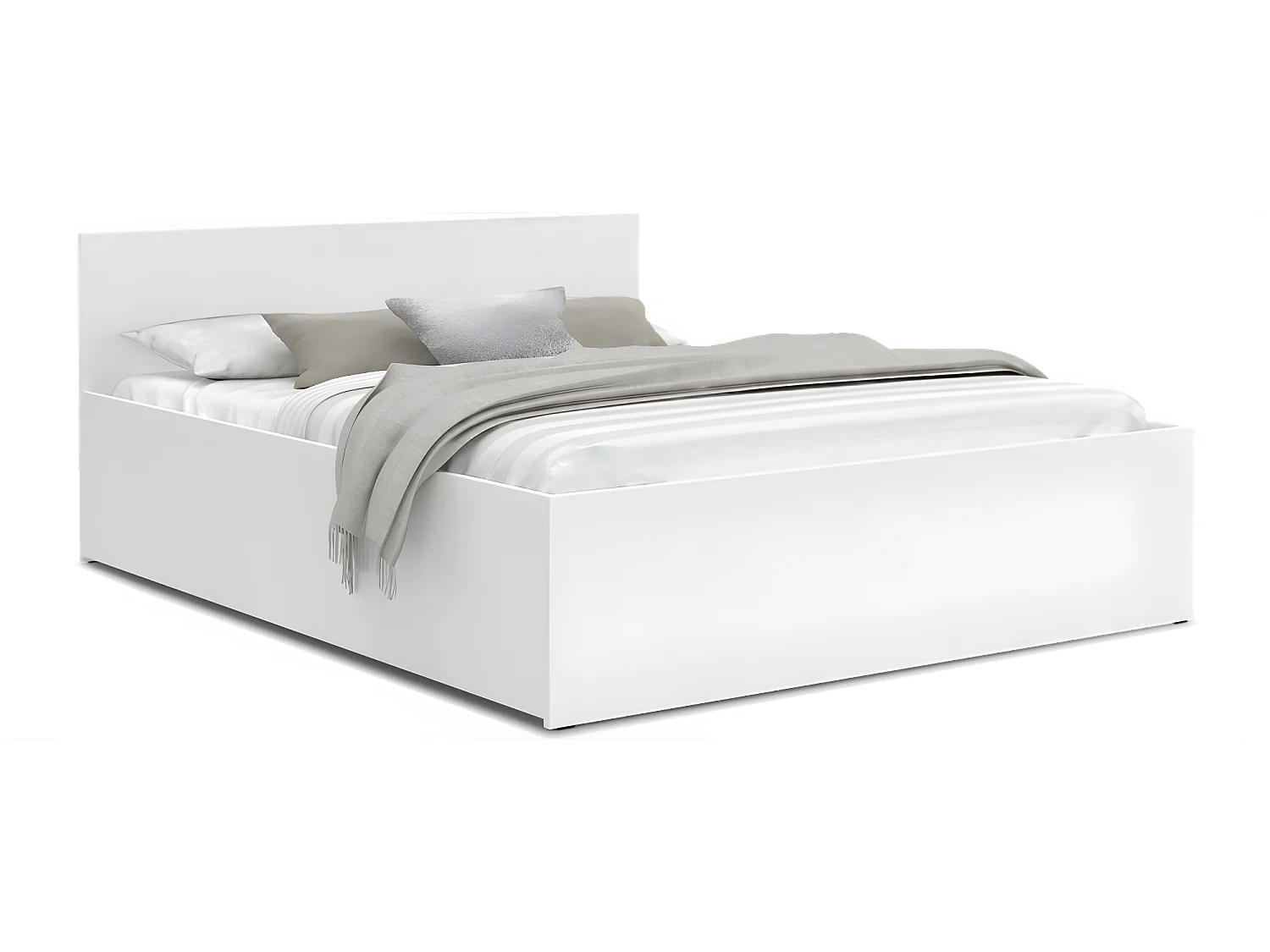 Lit coffre Panama 160x200 - Sommier inclus Blanc
