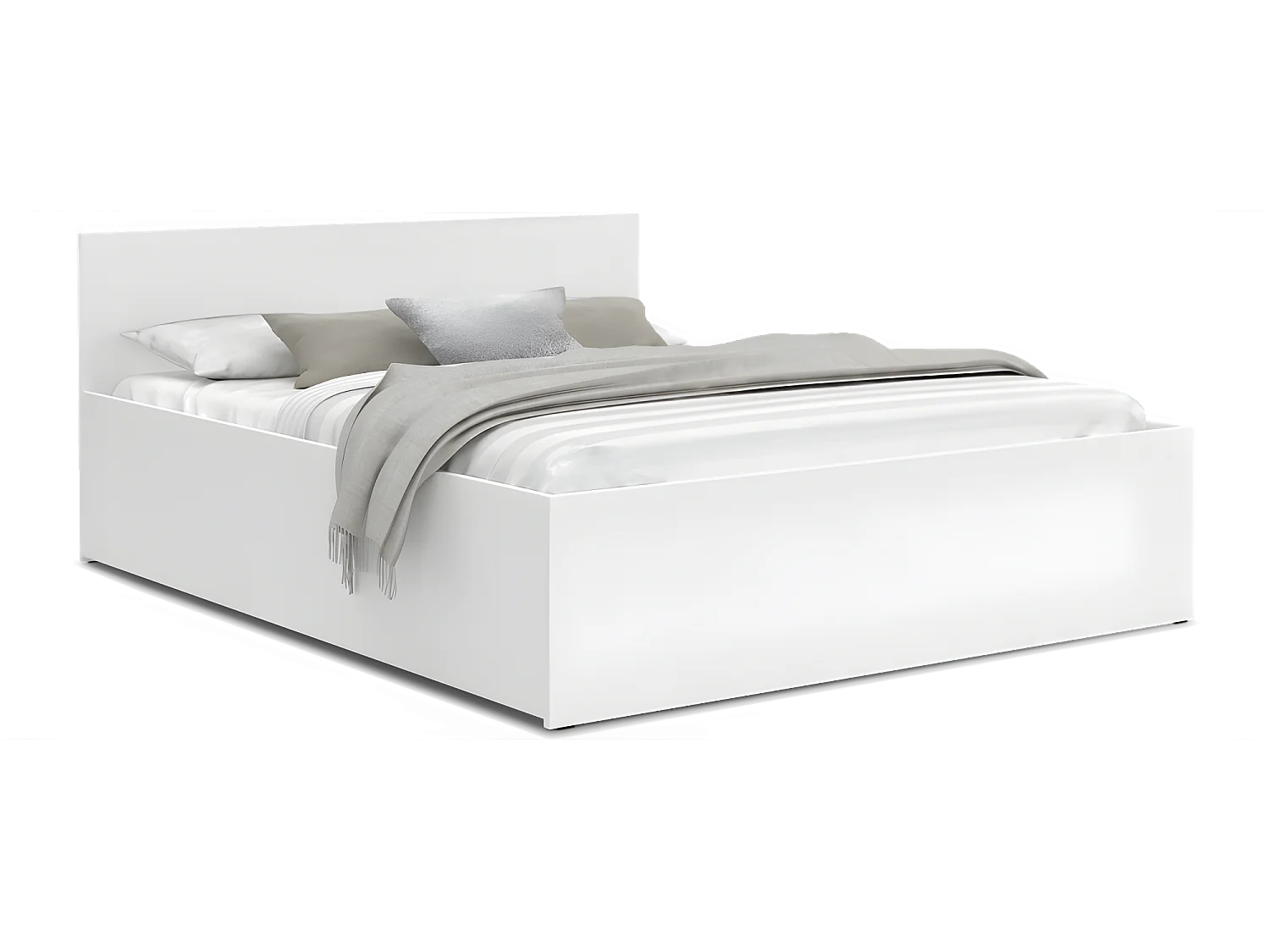 Lit coffre Panama 160x200 - Sommier inclus Blanc