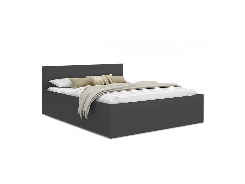 Lit coffre Panama 140x190 - Sommier inclus Gris