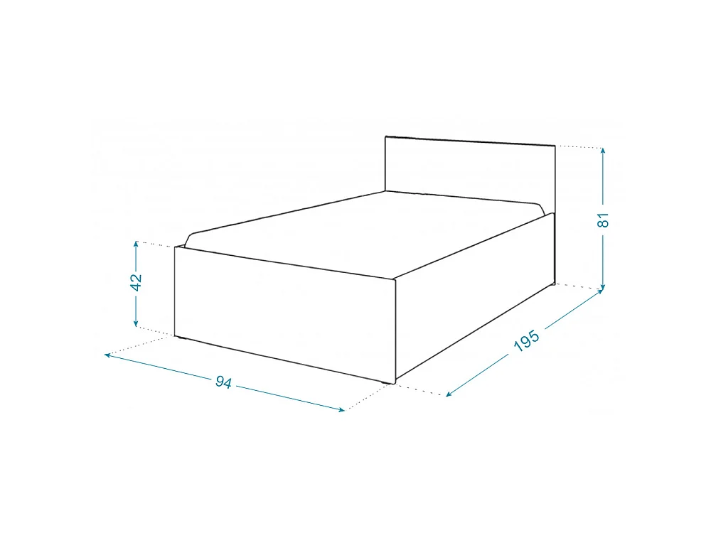 Lit coffre 90 x 190 cm Panama - Coffre de 470 Litres - Sommier inclus - Gris
