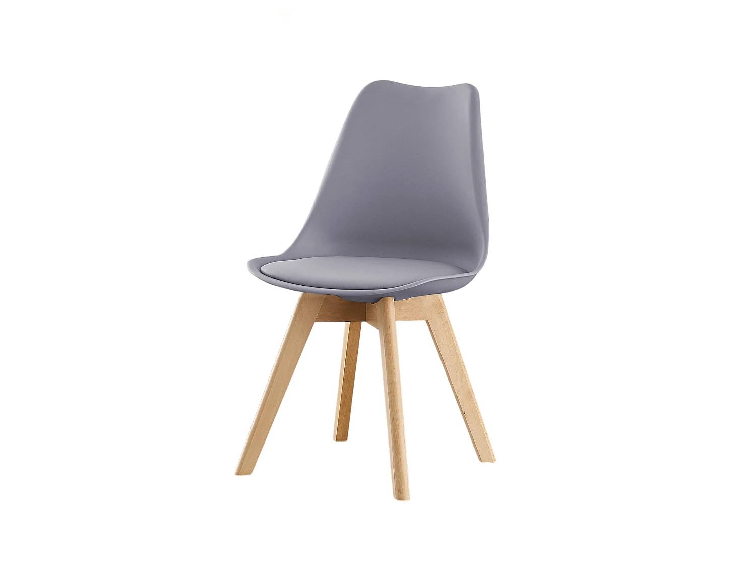 LORENZO HALO - Ensemble Salle à Manger Moderne - Table Blanche + 4 Chaises Grises - Design Scandinave