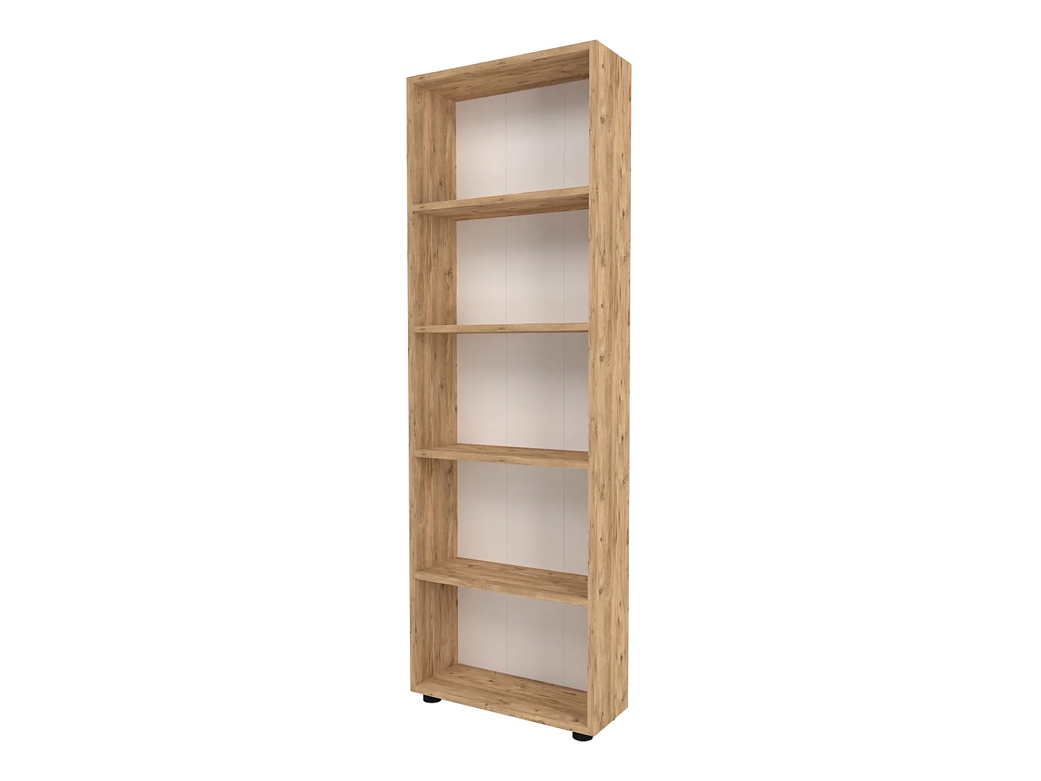 Bibliothèque Vara à 5 niveaux 172 x 55 x 20 cm effet chêne [en.casa]