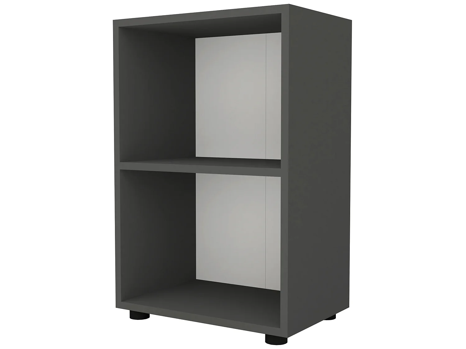 Bibliothèque Vara à 2 niveaux 74 x 49 x 30 cm anthracite [en.casa]