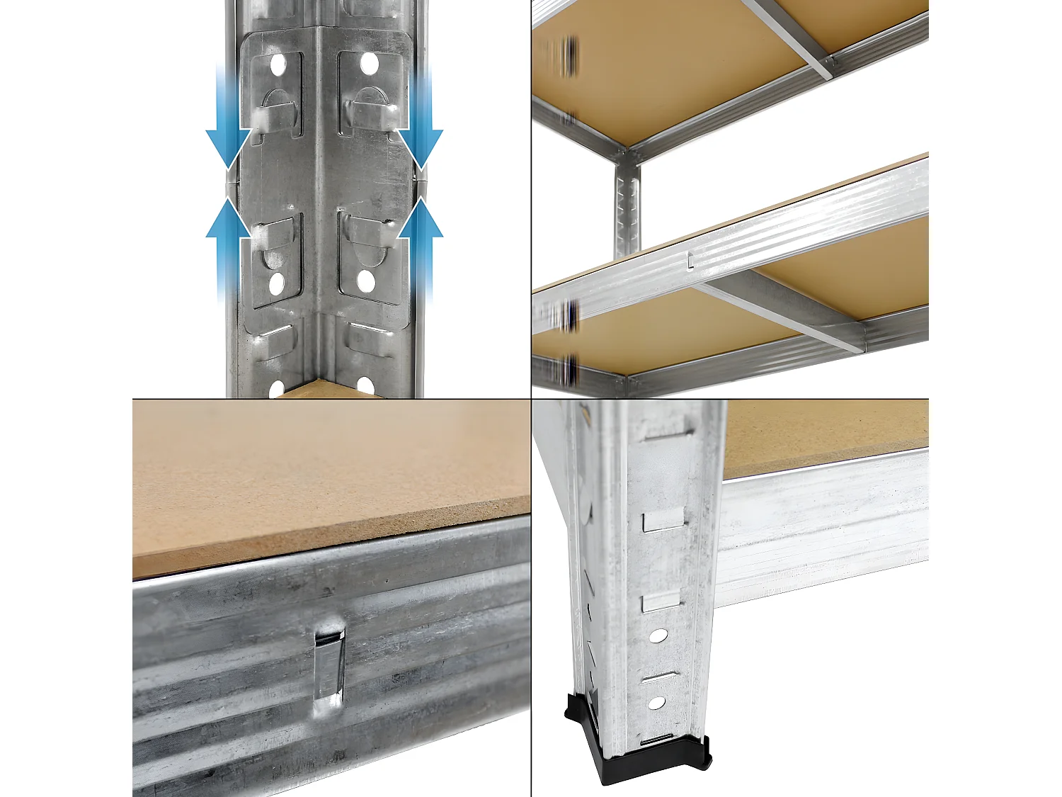 Rayonnage étagère d'atelier robuste stockage rangement 750 kg ECD Germany