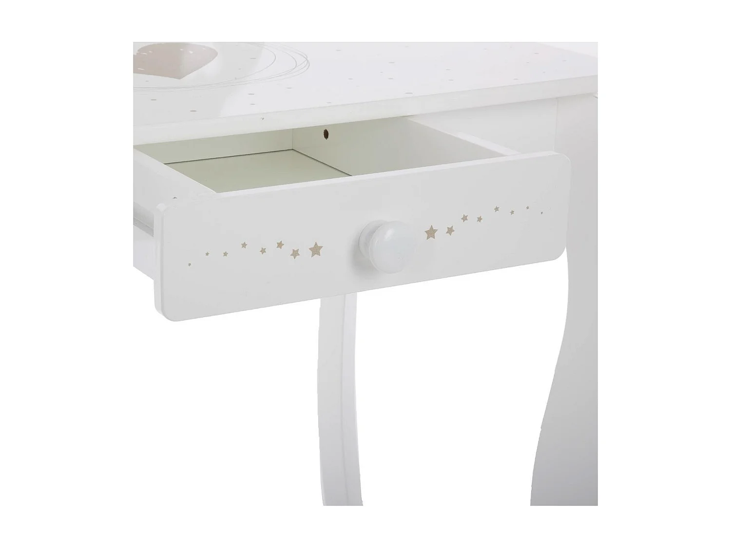 Schminktisch und Hocker weiß 91x71,5x50,5cm
