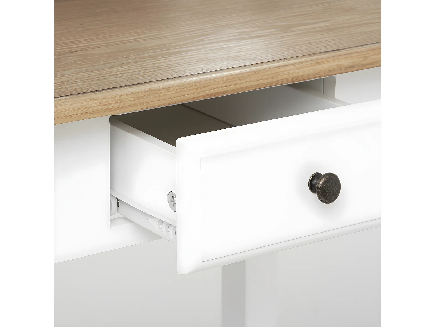 Tocador Dormitorio Solen 3 Espejos 3C Blanco y Roble 67 cm