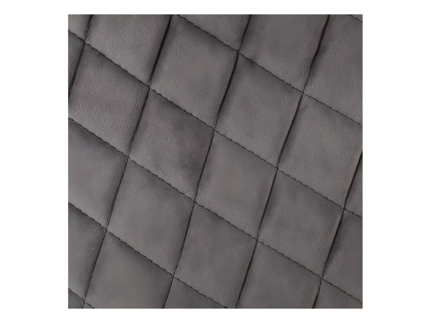 Chaise Fauteuil de table en Velours Gris et pieds en métal noir