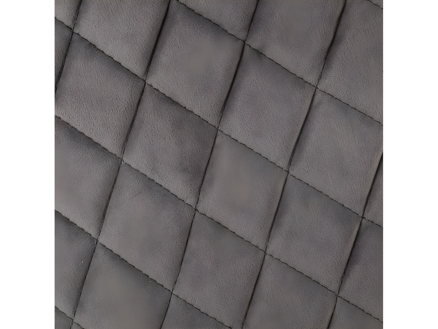 Chaise Fauteuil de table en Velours Gris et pieds en métal noir