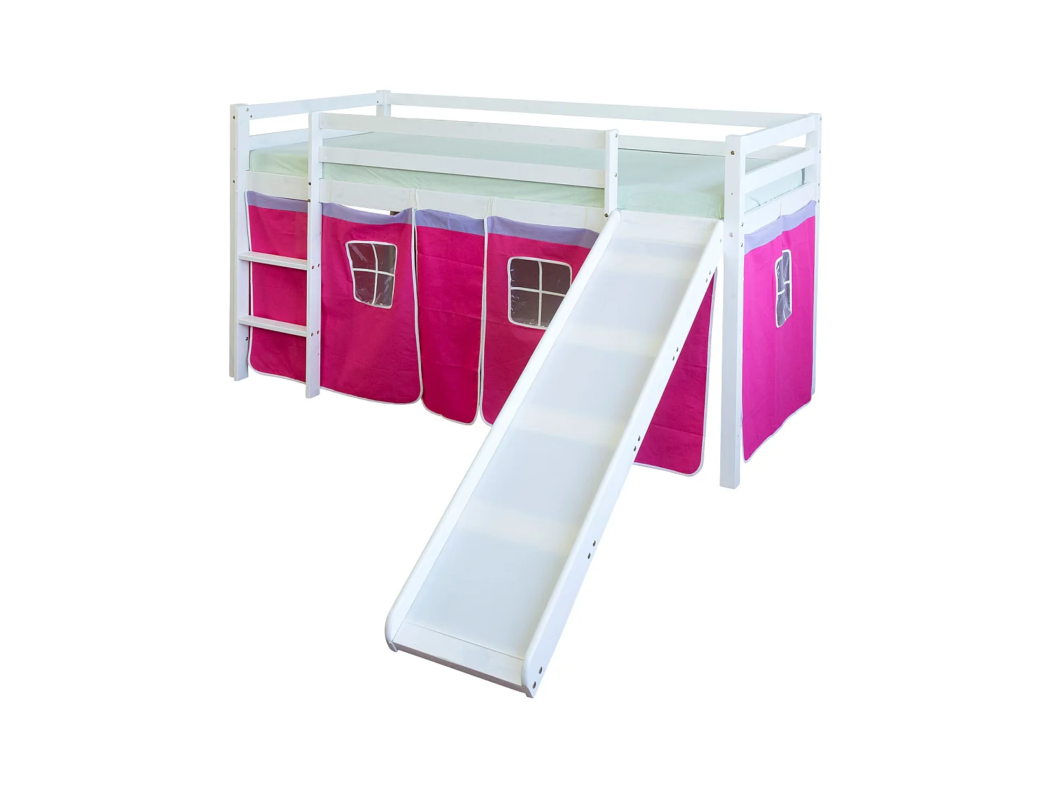 Hochbett 90x200 cm Rosa