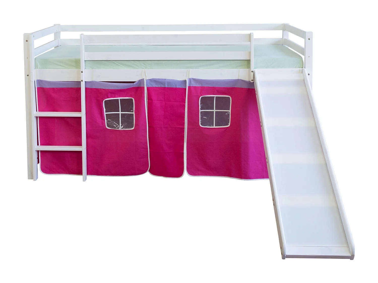 Hochbett 90x200 cm Rosa