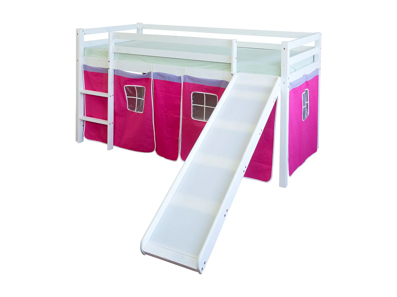 Hochbett 90x200 cm Rosa