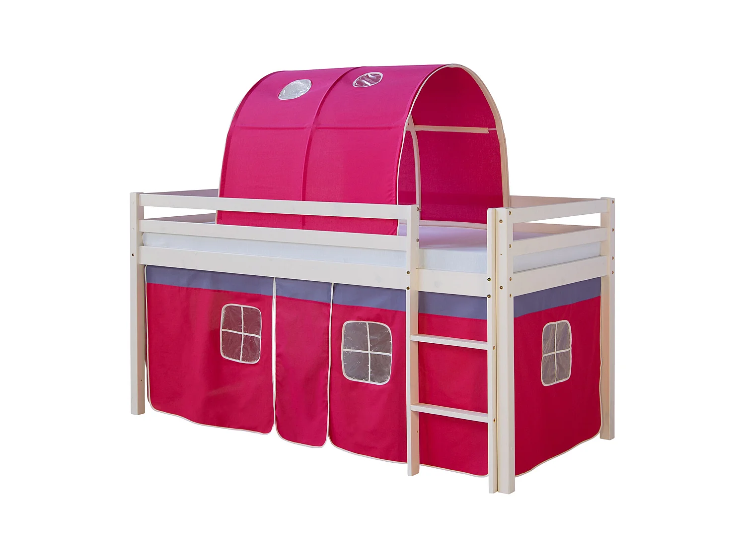 Hochbett 90x200 cm Rosa