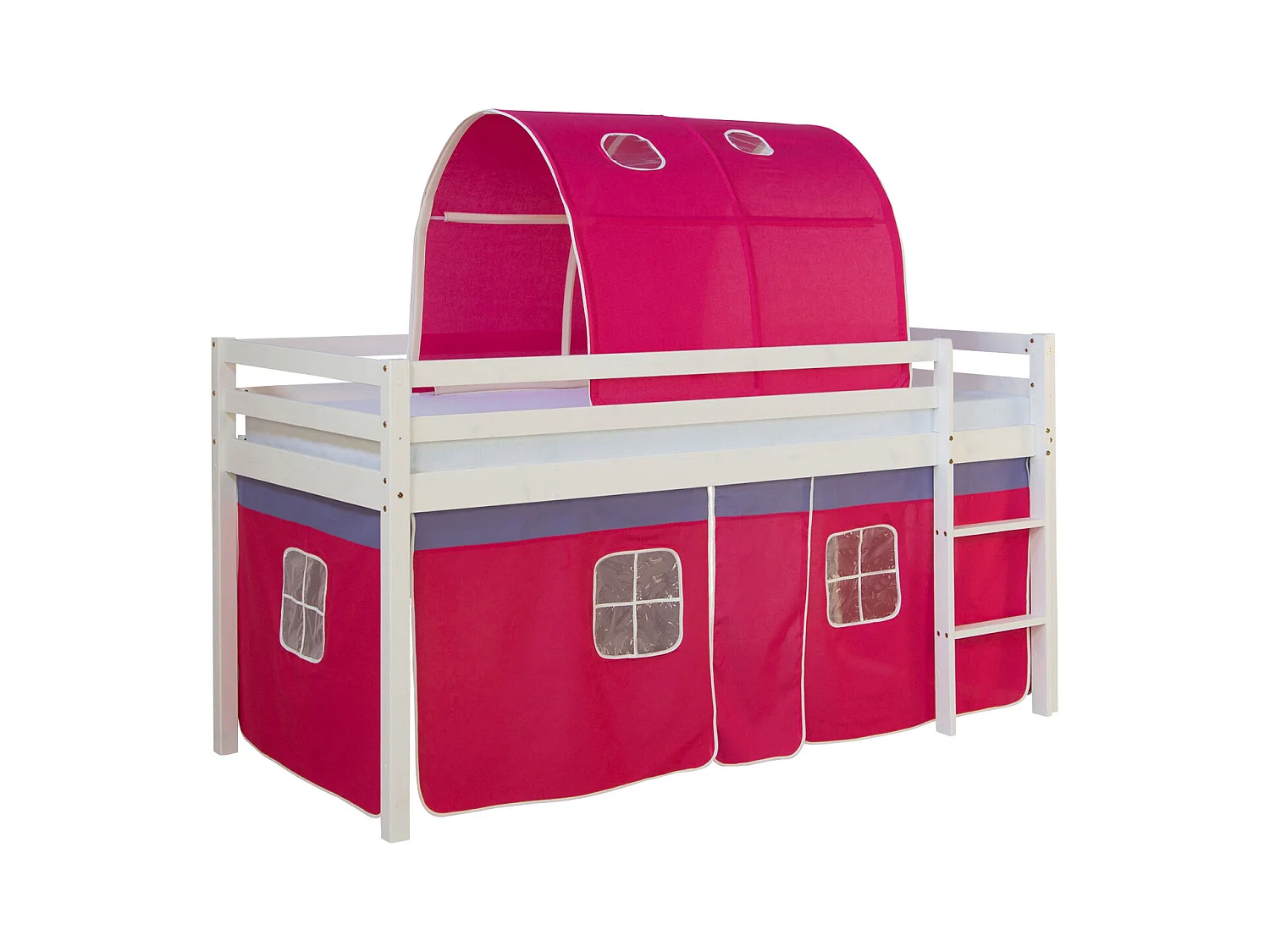 Hochbett 90x200 cm Rosa