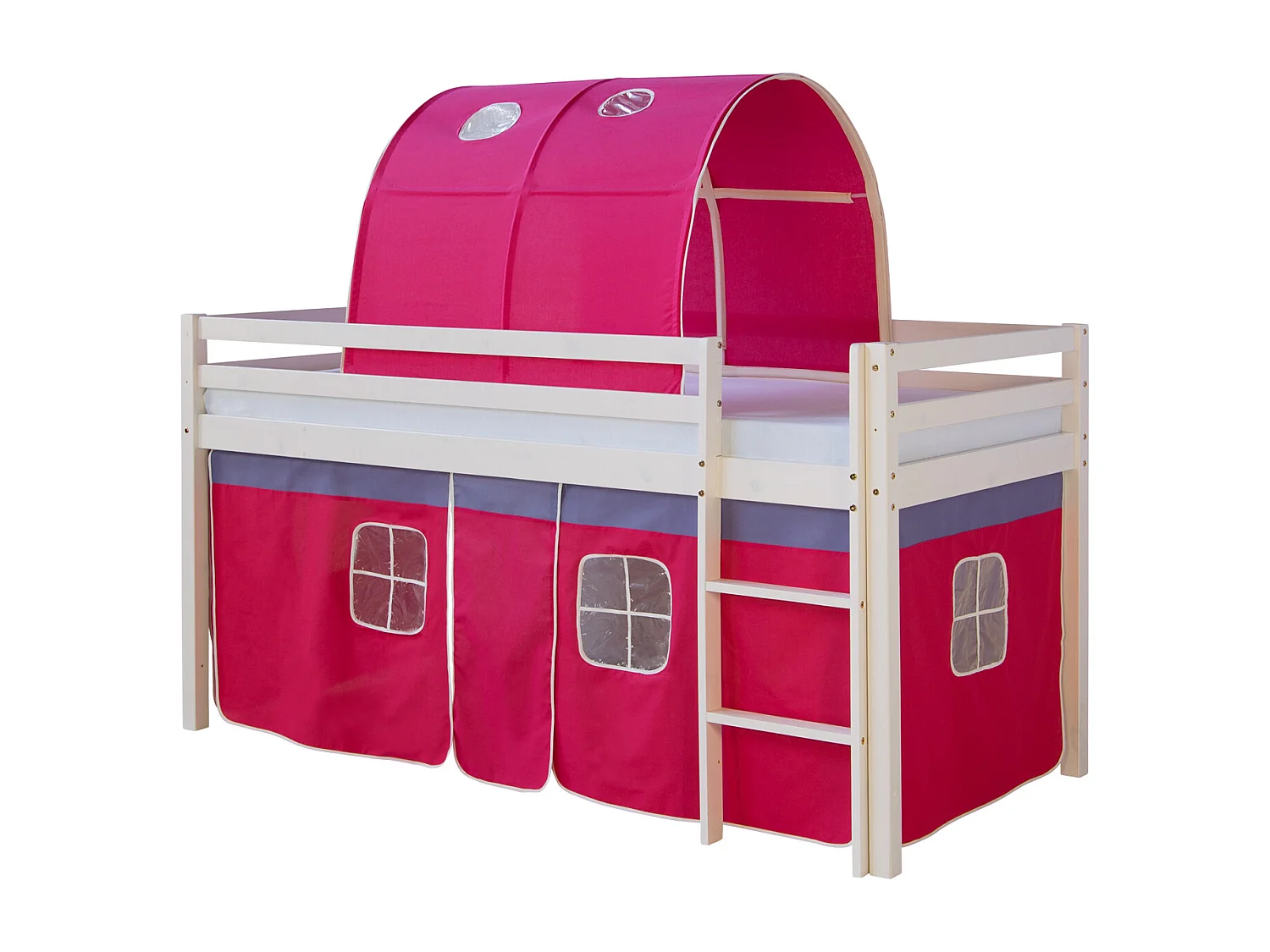 Hochbett 90x200 cm Rosa