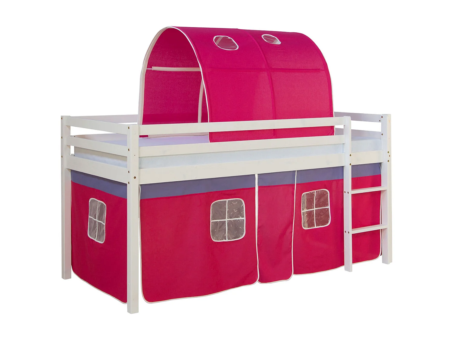 Hochbett 90x200 cm Rosa