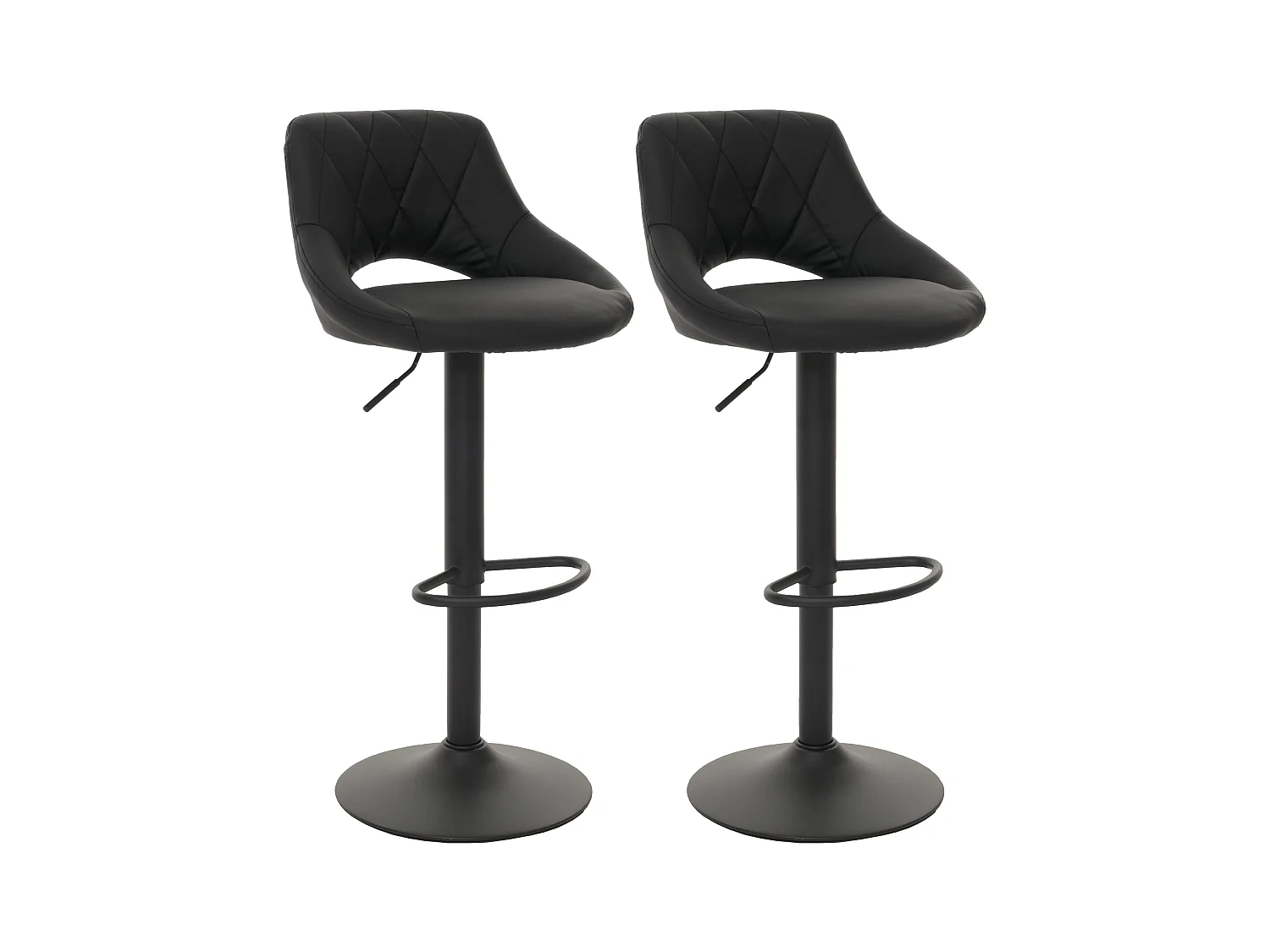 Lot de 2 tabourets métal argentée 49 x 44 x 59 cm 04_0007475