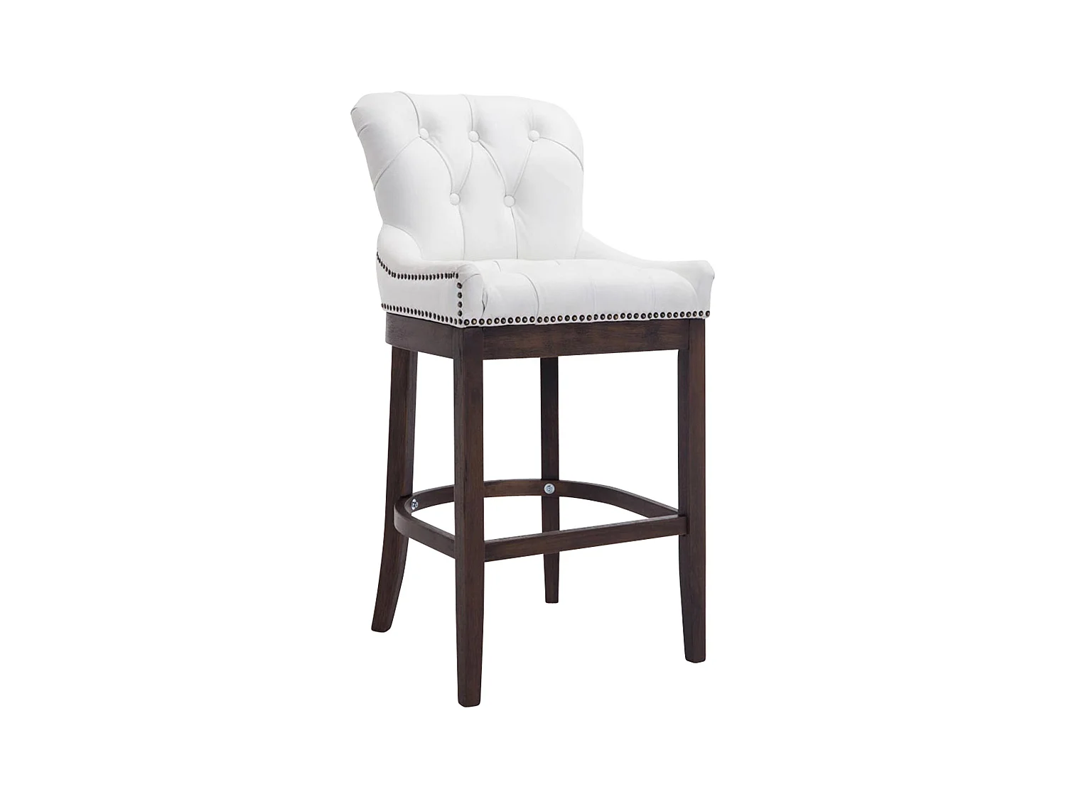 Tabouret de bar x1 cuir blanche 55 x 57 x 109 cm 10_0005055