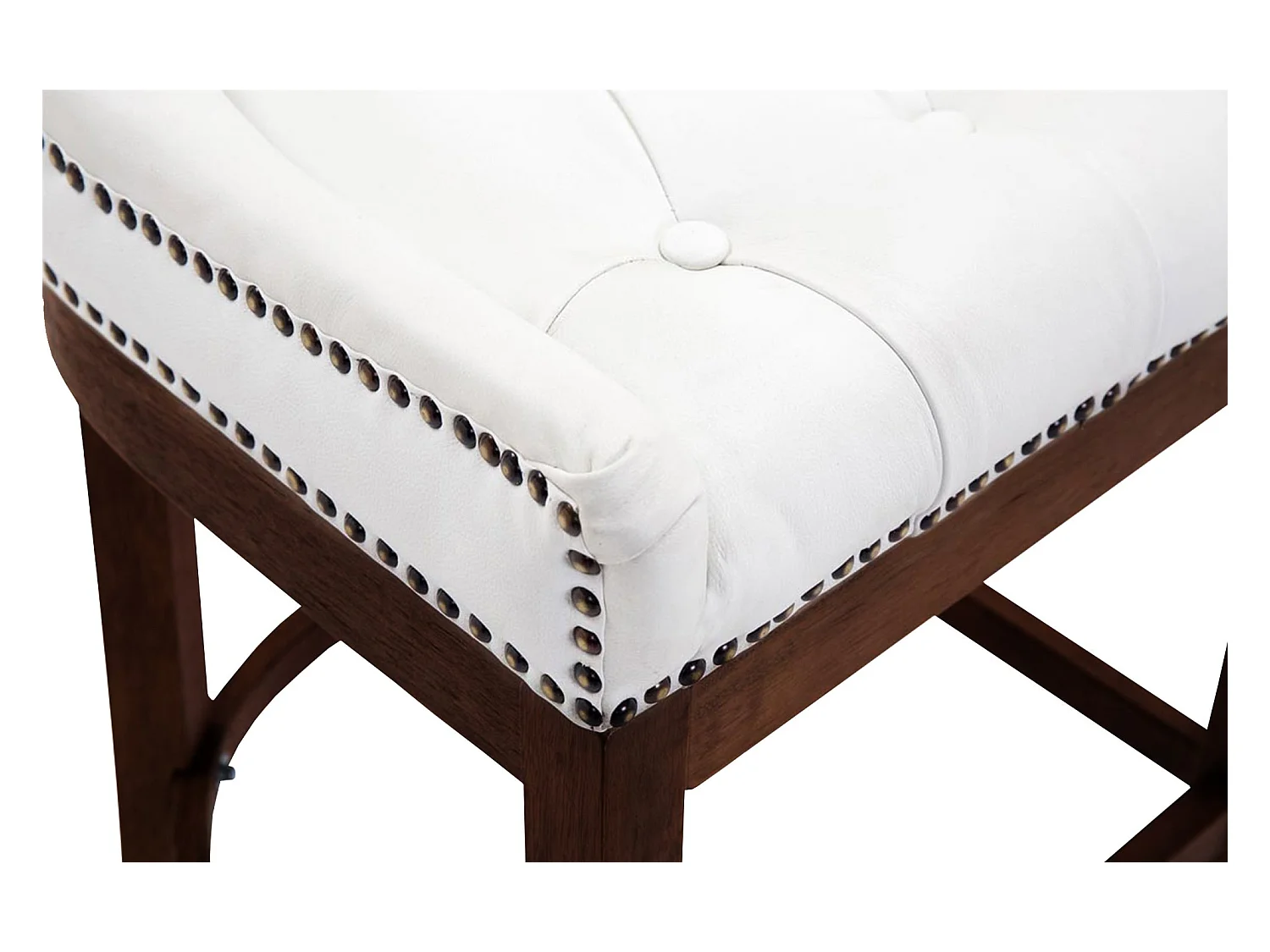 Tabouret de bar x1 cuir blanche 55 x 57 x 109 cm 10_0005055