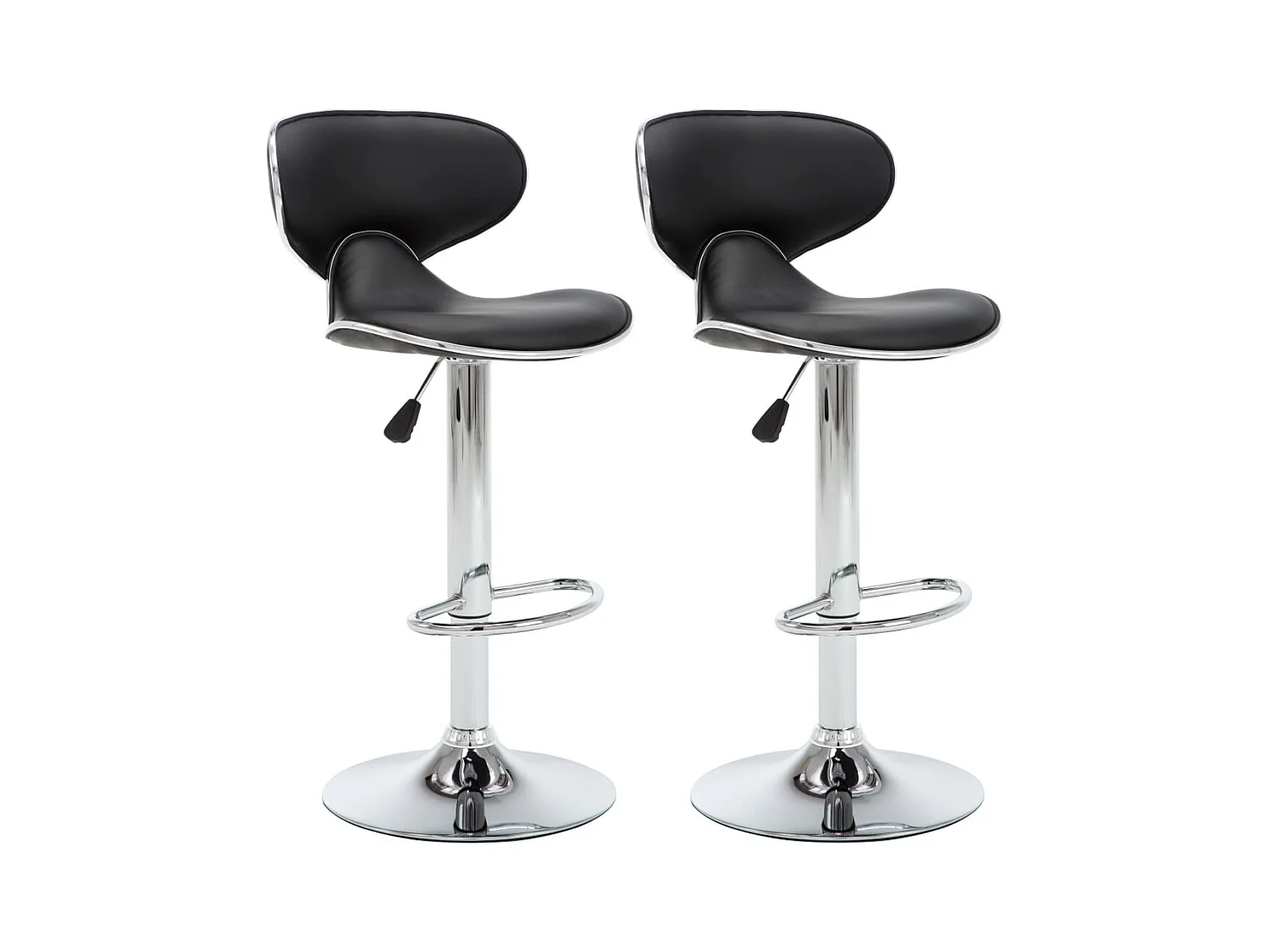 Lot de 2 tabourets noire 50 x 46 x 108 cm DEC029805