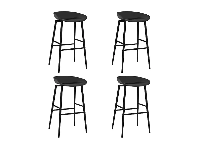 Tabourets de bar x4 métal argentée 48 x 47.5 x 95.5 cm DEC029423