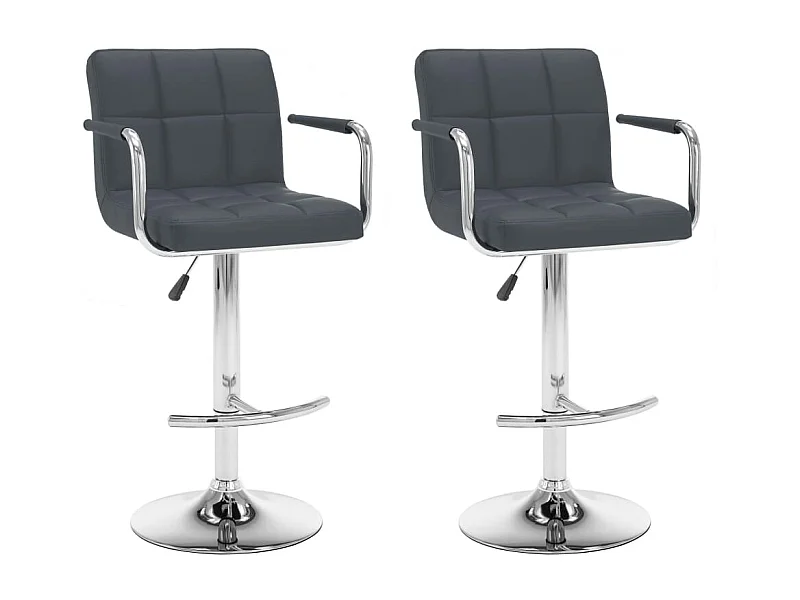 Lot de 2 tabourets grise 46 x 49 x 113 cm DEC029735