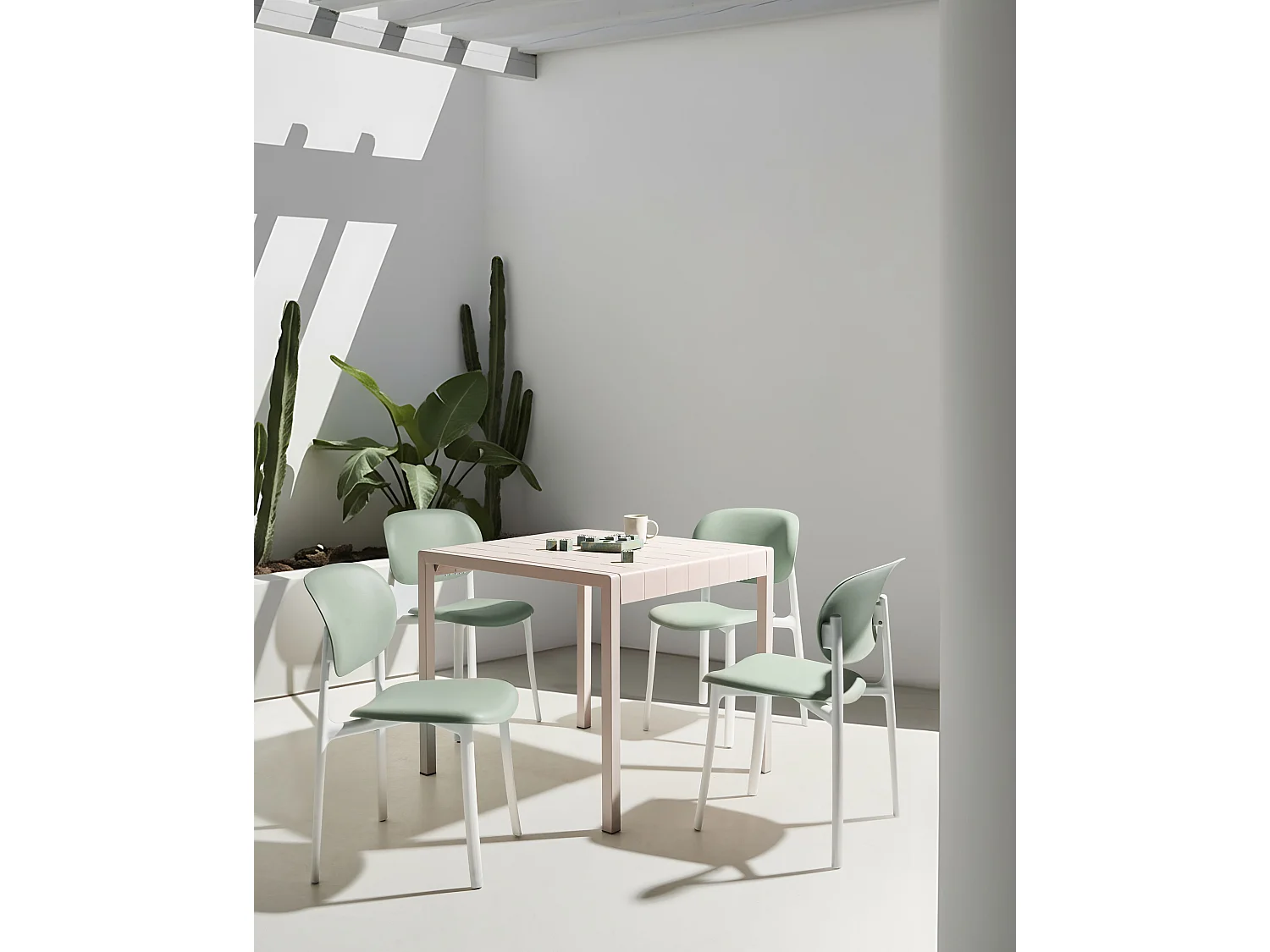 Lot de 4 chaises de jardin MUSANO Vert