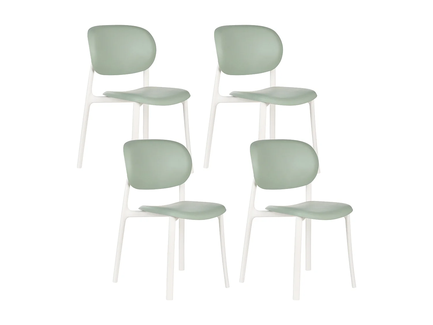 Lot de 4 chaises de jardin MUSANO Vert
