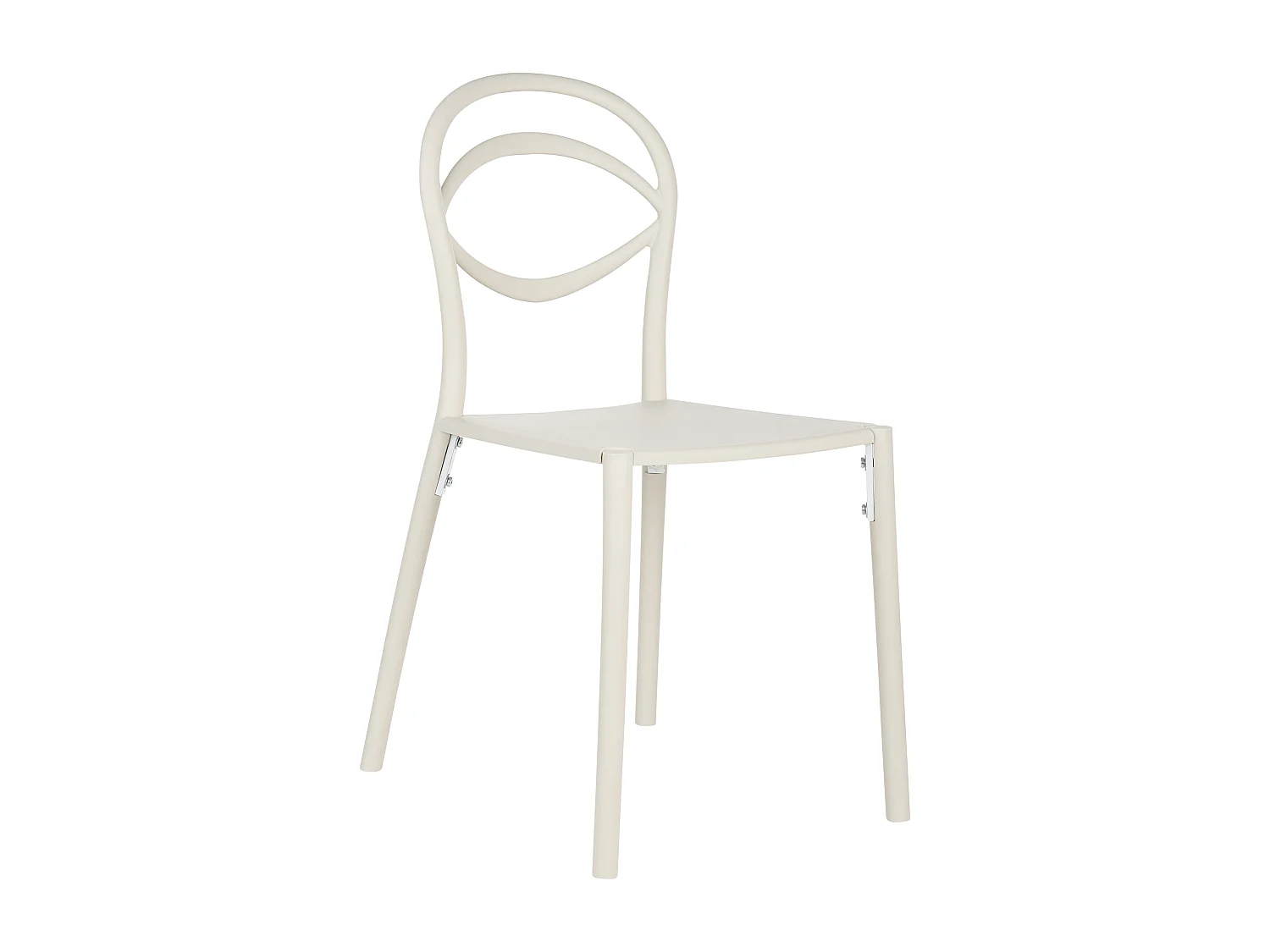 Lot de 4 chaises de jardin COVOLO Blanc cassé