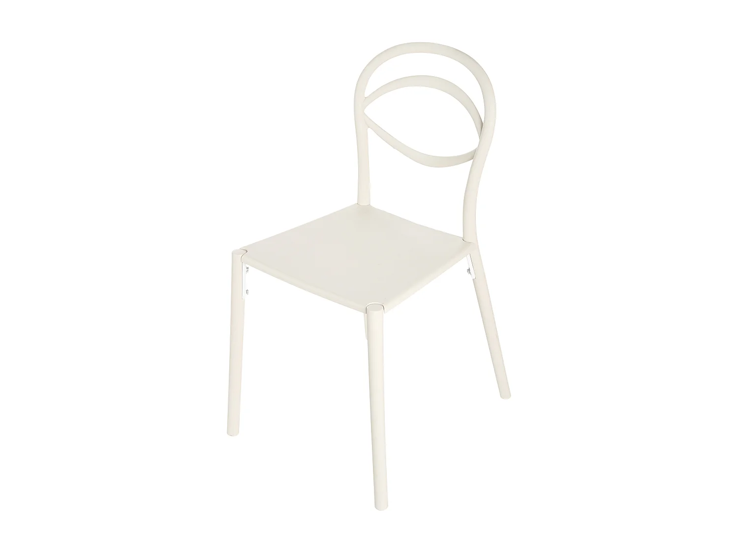 Lot de 4 chaises de jardin COVOLO Blanc cassé