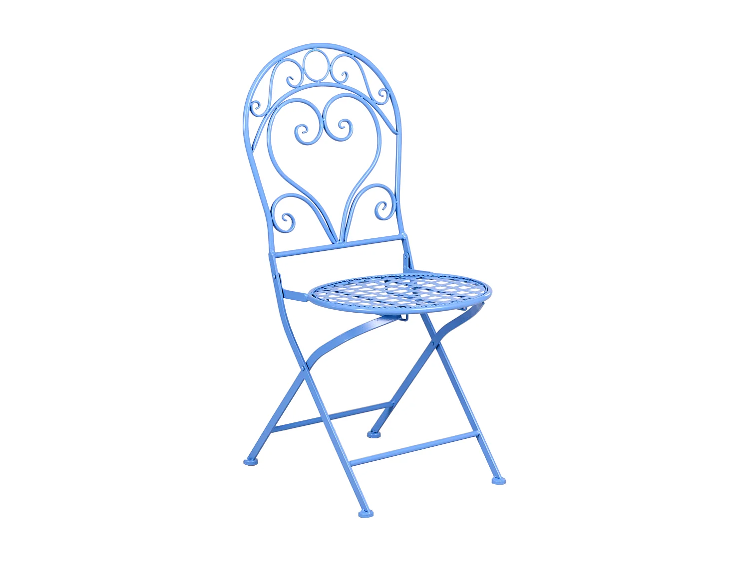 Lot de 2 chaises de jardin ALBINIA Métal Bleu