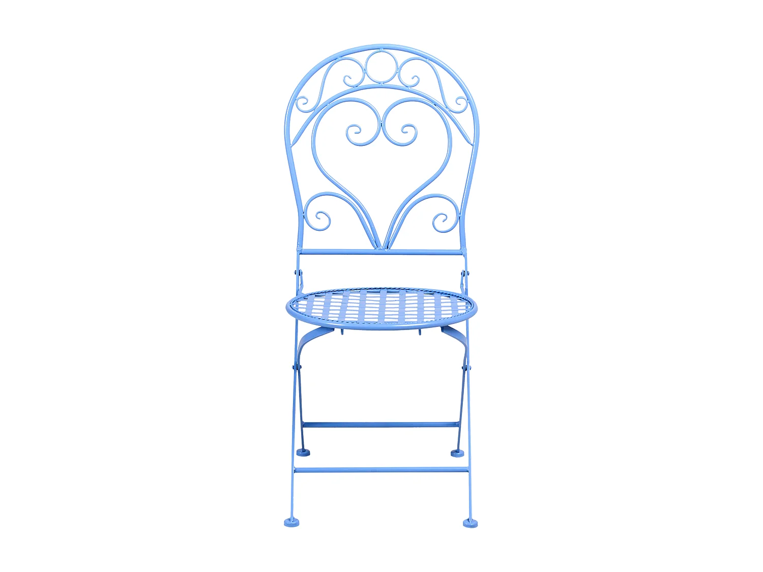 Lot de 2 chaises de jardin ALBINIA Métal Bleu