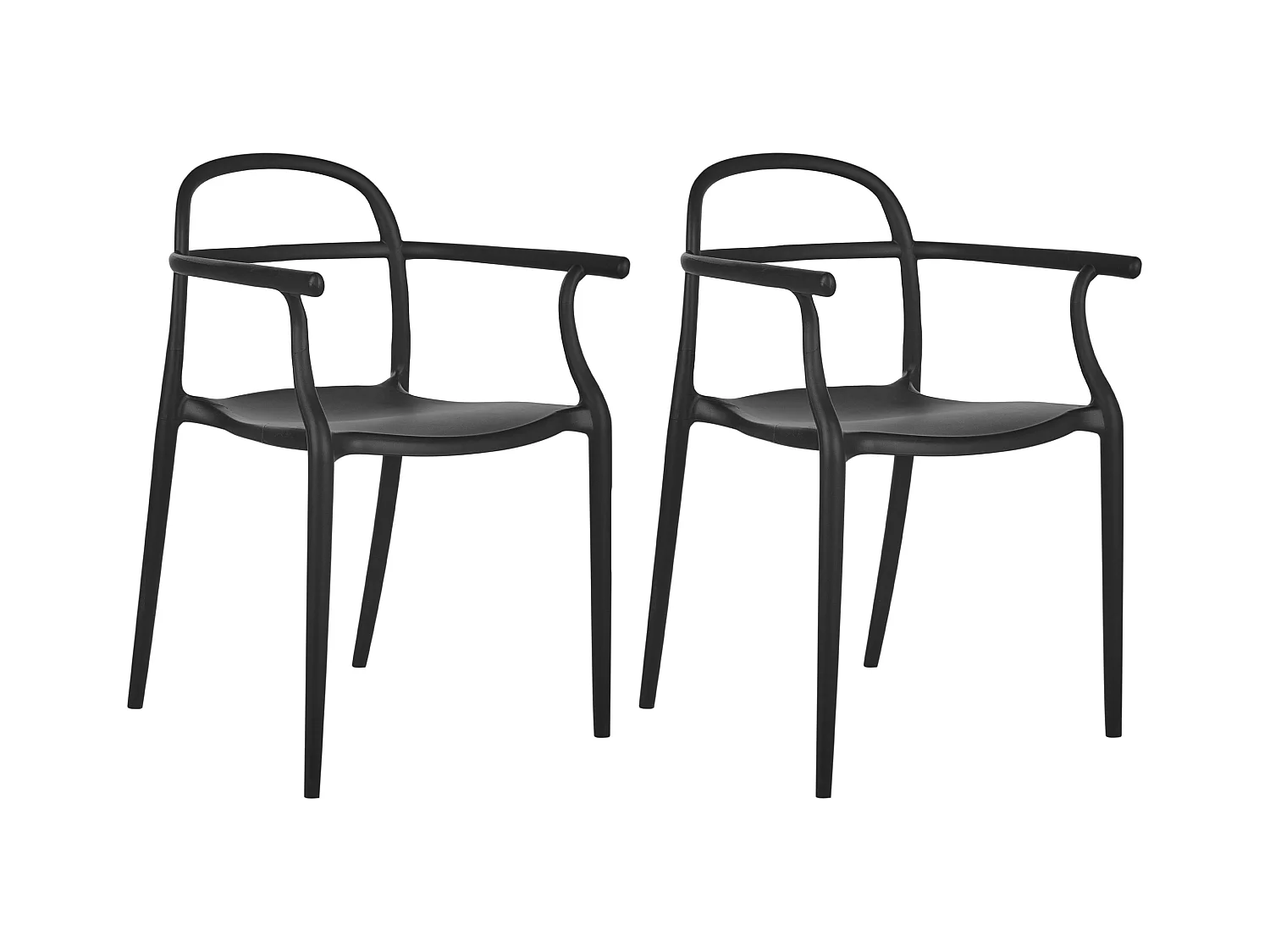 Lot de 2 chaises de jardin VIDOR Noir