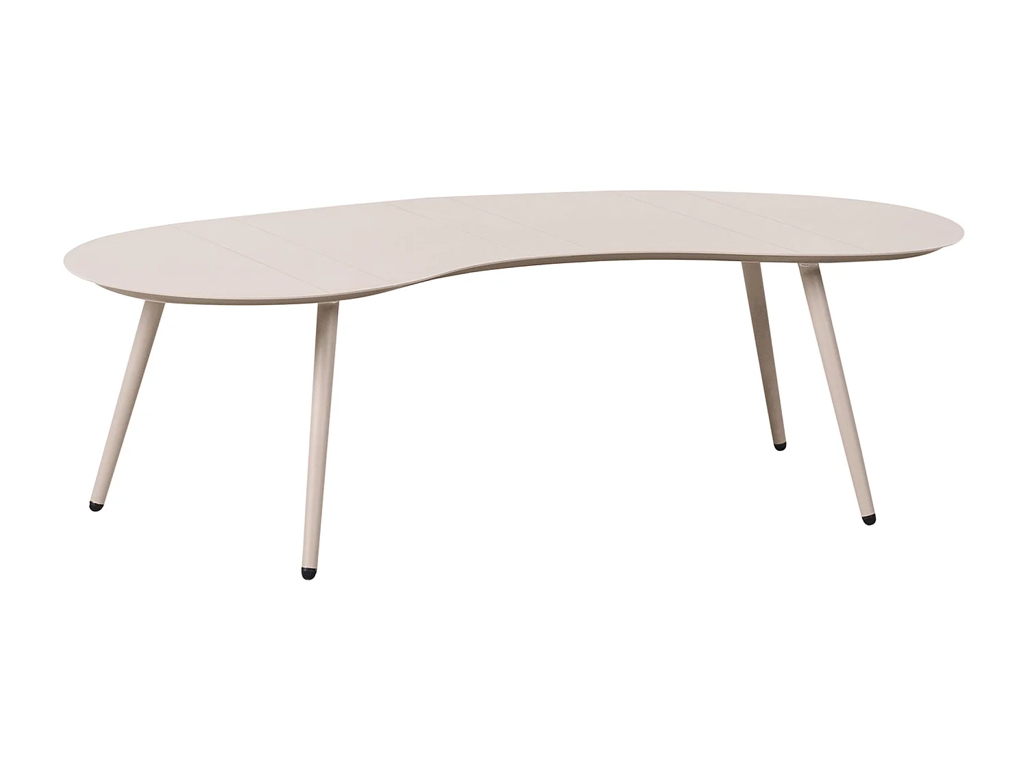 Table basse de jardin PARORI 65 cm 130 cm Métal Beige