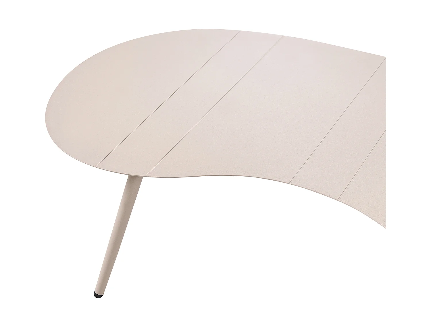 Table basse de jardin PARORI 65 cm 130 cm Métal Beige