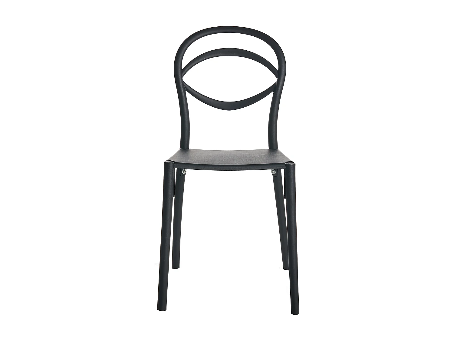 Lot de 4 chaises de jardin COVOLO Noir