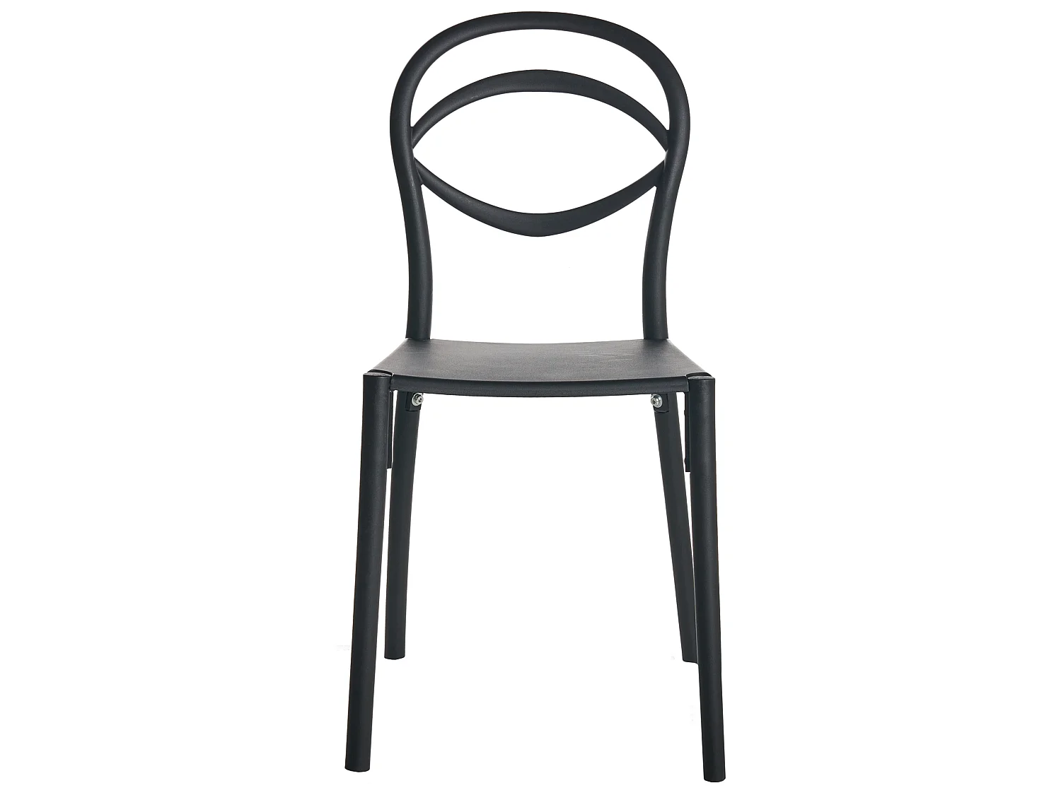 Lot de 4 chaises de jardin COVOLO Noir